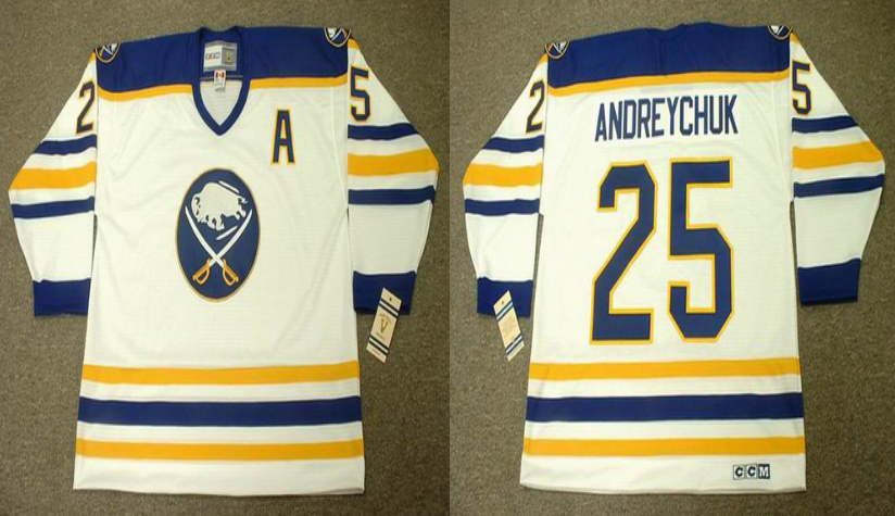 2019 Men Buffalo Sabres #25 Andreychuk white CCM NHL jerseys